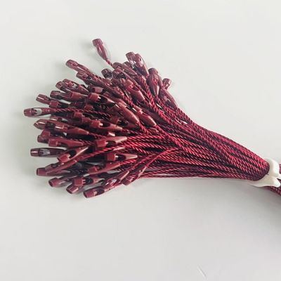 Burgundy ABS Polyester Nylon Tag Bağlayıcılar Loop Kurşun Şekilli Kolye