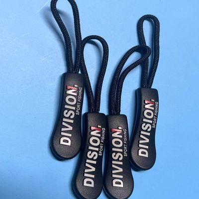 Siyah Plastik Asılı Kauçuk Naylon Fermuar Çekici İpler OEM