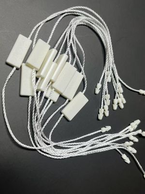 Dikdörtgen Polyester Snap Lock Plastik Etiket Bağlayıcı Beyaz Eko Dostu