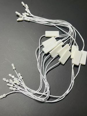 Dikdörtgen Polyester Snap Lock Plastik Etiket Bağlayıcı Beyaz Eko Dostu
