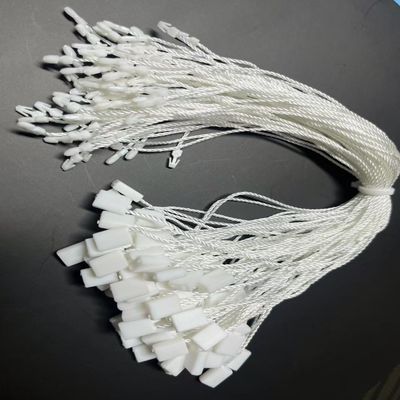 Sürdürülebilir Kare Kilitleme Plastik Etiket Bağlayıcı İpi Düğme CMYK Giysi için Özel
