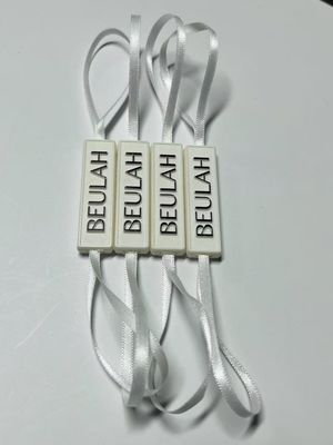 Çizgili Logo Etiketi Snap Lock Pin Loop Plastik Bağlayıcı Tel ile Asma Etiketi