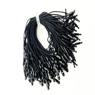 Perakendecilik için Custom Plain Swing Black Hang Tag String Cord