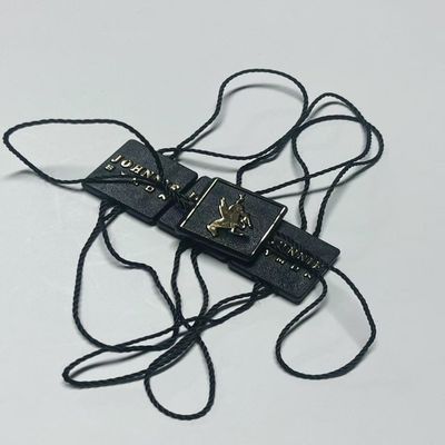 Giyim Swing Fiyat Etiketi Bağlayıcılar Siyah Asma Etiketleri İpler OEM
