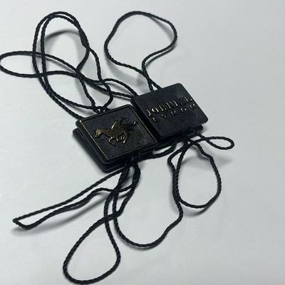 Giyim Swing Fiyat Etiketi Bağlayıcılar Siyah Asma Etiketleri İpler OEM
