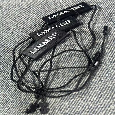Hanging Tags Black Hang Tag String Rectangle Durable Design Suitable for Clothing Tags and Product Information Display