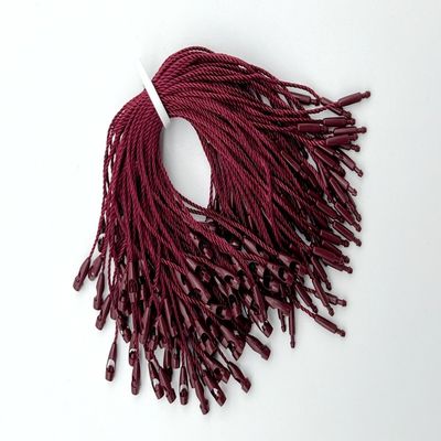 Burgundy ABS Polyester Nylon Tag Bağlayıcılar Loop Kurşun Şekilli Kolye