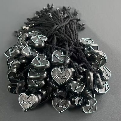 Plain Black Hang Tag String Rectangle Style miktarı 100 adet giyim etiketleme ve mal sunumu için seçim